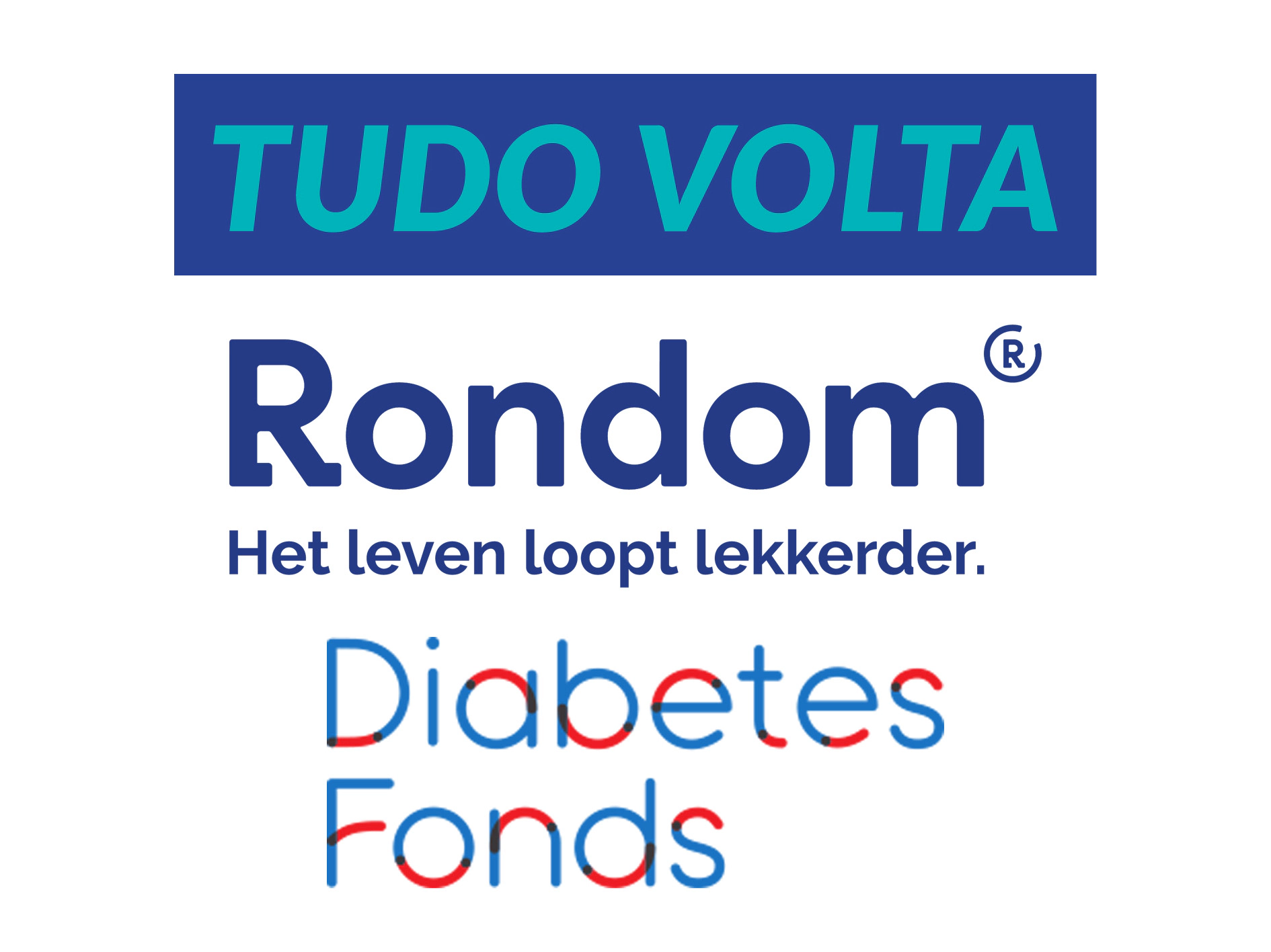 Logo diabetes fonds tudo volta rondom
