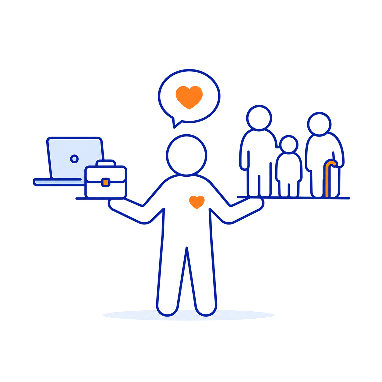 Balancing informal care with work or family life